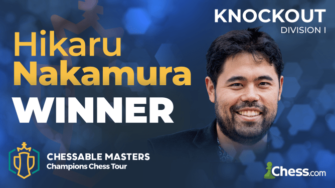 👑 @GMHikaru defeated GM Fabiano Caruana in the #ChessChamps #ChessableMasters Grand Final to win Division I on Friday.

Report: chess.com/news/view/2023…
