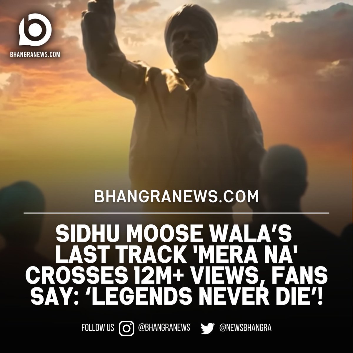 @iSidhuMooseWala #MeraNa released, fans say, ‘Legends never die’! Trending at the number 1 position in music worldwide. @burnaboy x @steelbanglez 

Full article: bhangranews.com/sidhu-moose-wa…

#bhangranews #sidhumoosewala #burnaboy #steelbanglez #newmusic #nowtrending #worldwide