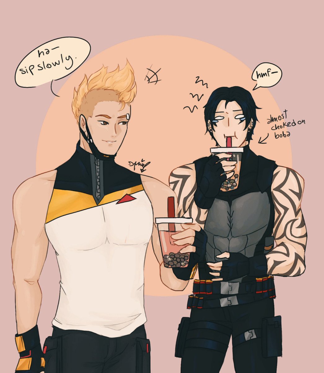 UsagiFN's tweet photo. on a date, Fox Fire tried boba for the first time
#Fortnite #FortniteArt #DriftFire https://t.co/zYyHWjFFca