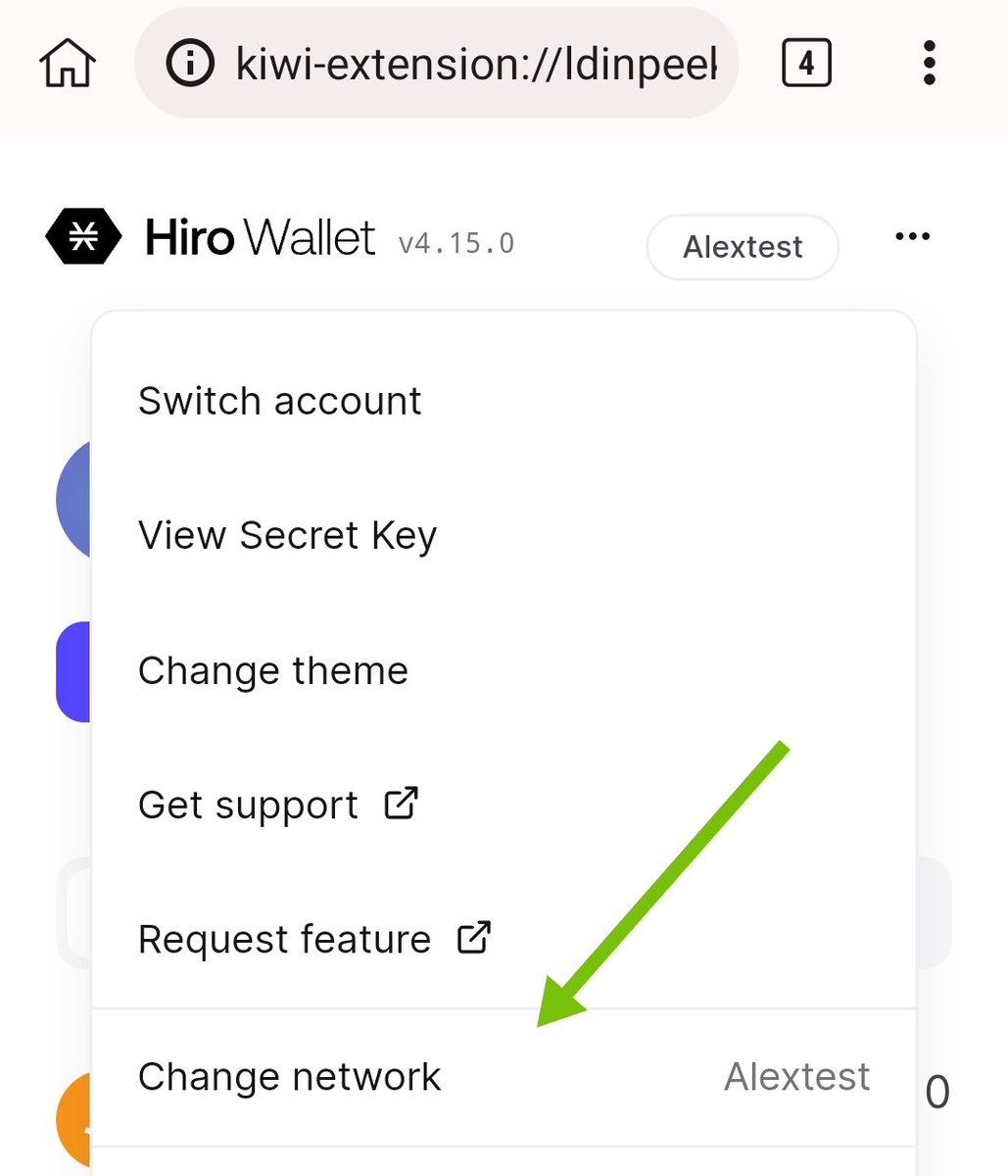 techryper's tweet photo. #Alexbridge teşvikli #testnet Cüzdanlarına test tokeni alanlar için anlatıyorum.   

✅Alextest ağını hiro wallet a ekleme . 

Name:Alextest 
 RPC: https://t.co/IKkTppWUOR 
KEY:Alextest 

 add network den gösterdiğim şekilde hiro wallet 👇a ekleyin.. https://t.co/YM5K29MCN7 https://t.co/OBCRdO1OFi