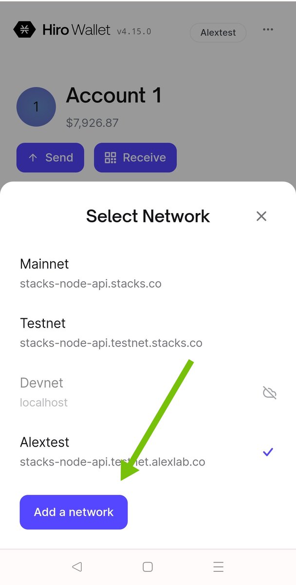 techryper's tweet photo. #Alexbridge teşvikli #testnet Cüzdanlarına test tokeni alanlar için anlatıyorum.   

✅Alextest ağını hiro wallet a ekleme . 

Name:Alextest 
 RPC: https://t.co/IKkTppWUOR 
KEY:Alextest 

 add network den gösterdiğim şekilde hiro wallet 👇a ekleyin.. https://t.co/YM5K29MCN7 https://t.co/OBCRdO1OFi