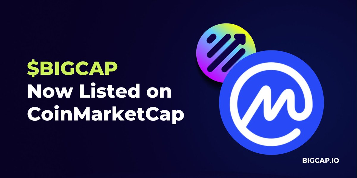 We are pleased to announce that $BIGCAP has been listed on <a href="/CoinMarketCap/">CoinMarketCap</a>!
🅱️🧢