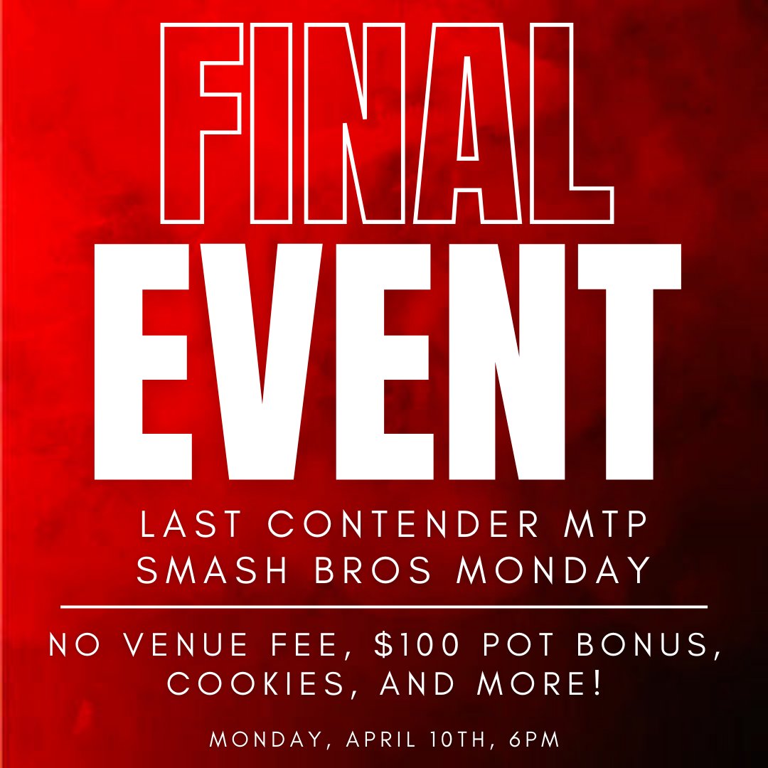 Our last even Monday SSB tournament will be next week with a $100 pot bonus and no venue fee! One of our employees will also be celebrating their birthday so we will have treats too! Don't forget Monday @ 2pm also marks the start of our equipment sale!