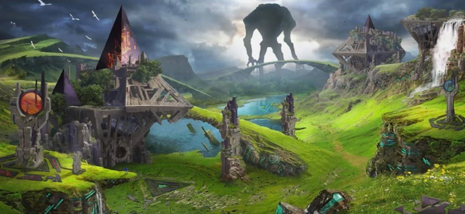 3Caramelg122's tweet photo. The concept art for Sonic Frontiers looks way better than the actual game tbh, the environments are more abstract and vibrant while still having a realistic artsyle 

Too bad the devs didn’t get to fully fulfill their vision :/ https://t.co/1c3LAGB0jt