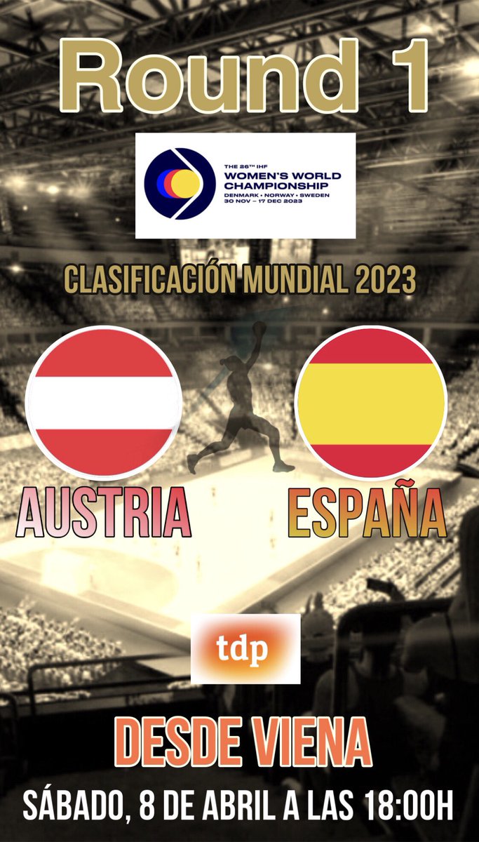 📣 REEEECORDAMOS!! 📣
Mañana ya es hoy!! 🤩👏🏼👏🏼
Juegan las Guerreras y con ellas #NuestraEsther 💪🏼🦎🚀
Vamos a por el primer duelo! 💪🏼
🇦🇹🆚🇪🇸
Ganas de 🤾🏻‍♀️🥅