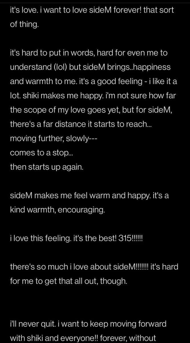 gear_chronocle's tweet photo. it's messy, so i'm sorry, but i wanted to write about sideM. (1)
#SideM 
#reasonforsidem 
#We_are_315 https://t.co/VtkESbT0bm