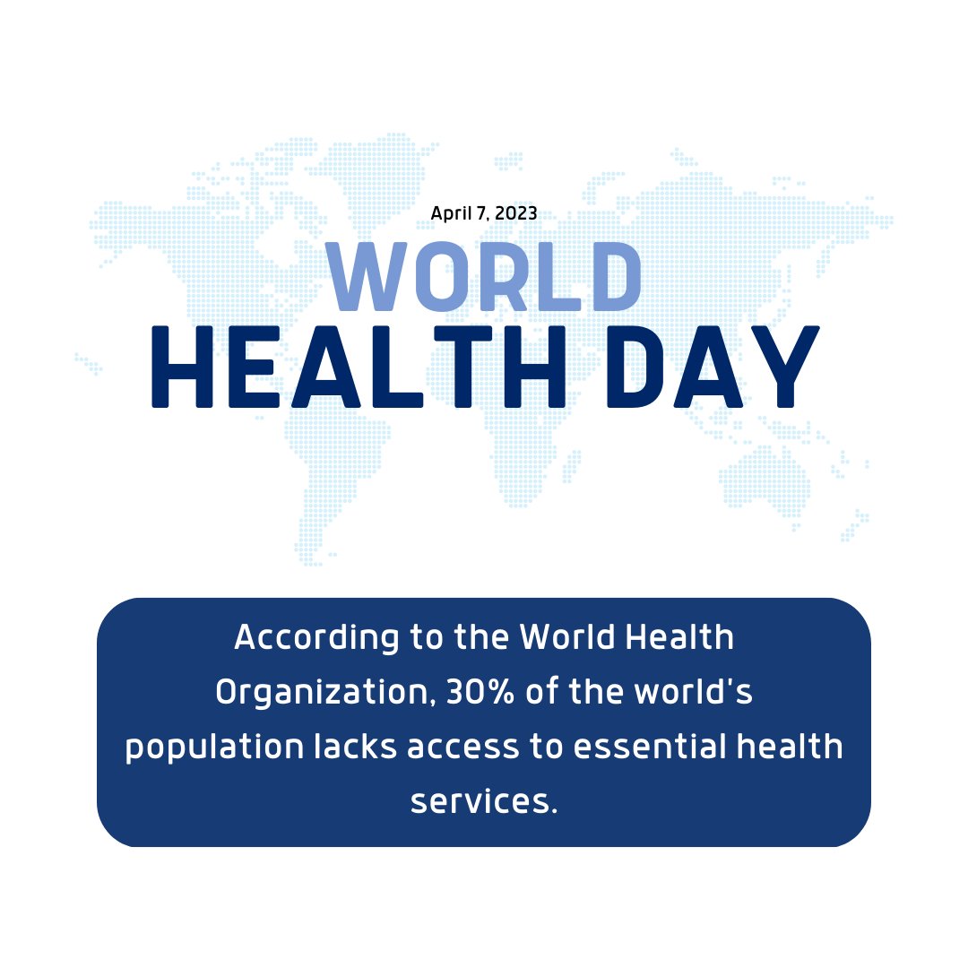 HealthLitTX's tweet photo. Today is #WorldHealthDay and the 75th anniversary of the World Health Organization! This year's World Health Day theme is "Health For All", which envisions that all people have good health for a fulfilling life in a peaceful, prosperous, and sustainable world. https://t.co/bKrVhb47kn