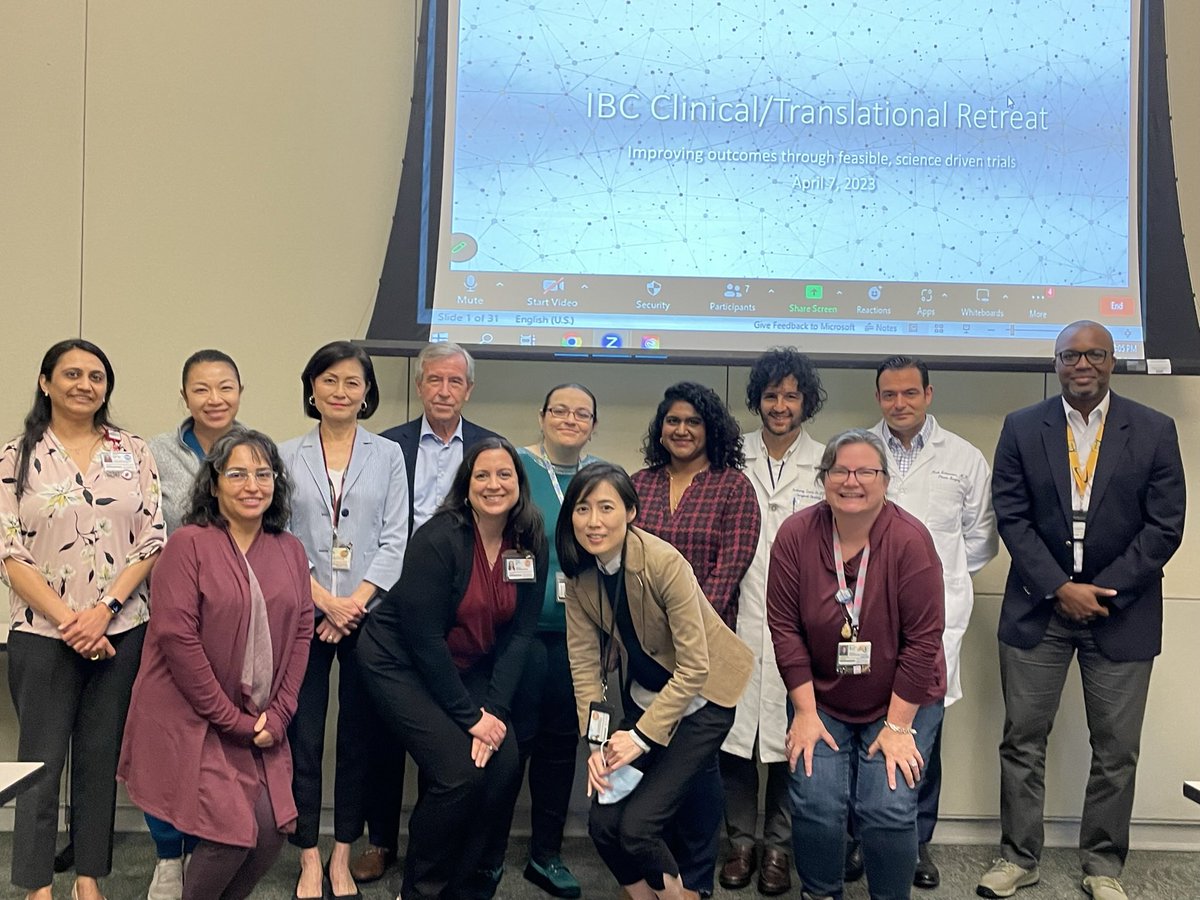 IBCradiation's tweet photo. It has been amazing to step into the Exec Dir role of the @MDAndersonNews #IBC Program because the team is sooo impressive! @anthonylucci1 @drmediget @SusieSunMD Dr. Schaverien, Dr. Valero, Dr. Layman, @thecancergeek, and more, great clinical/TS retreat today!! More to come!! https://t.co/52TrHcSLA5