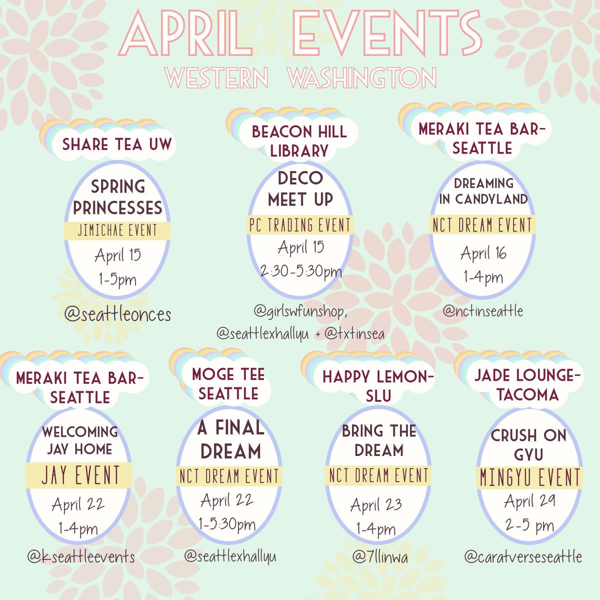 modiamond95's tweet photo. Western Washington Events!!! Lots to do this month so be sure to Follow everyone for more details!!
@/kseattleevents -IG
@/7llinwa- IG
@nctinseattle
#seattlekpop #kpopevents #seattlekpopevents https://t.co/aJfbJuaKp3