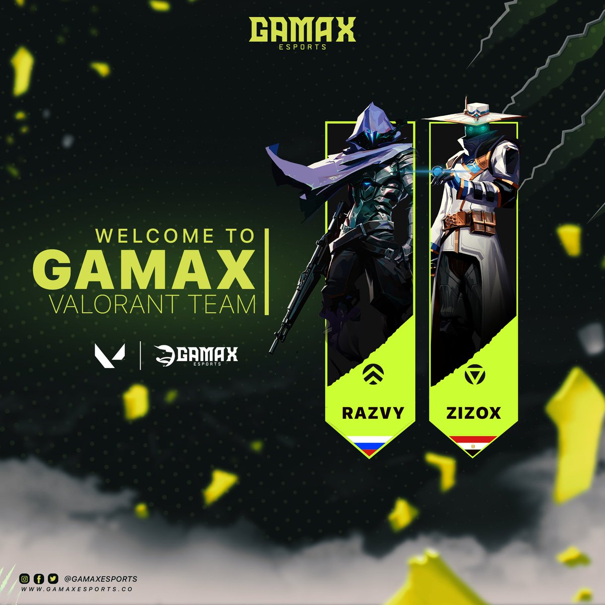 GamaxEsport's tweet photo. Latest Addition To Our Valorant Team  
Welcome To Gamax

#Valorant #Gamax #ملوك_اللعبة https://t.co/vD4Ug0xkrd