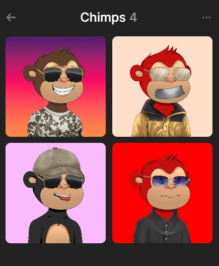 0xKoop's tweet photo. In support with @chimpsverse and to @CryptoFeral @PrimalDegen @calebsol, I decided to cop some and hid them to my Ledger. Can you guess the rarity of these Chimps? #chimpish 🙈🙉🙊 https://t.co/O7YG8iFf2B