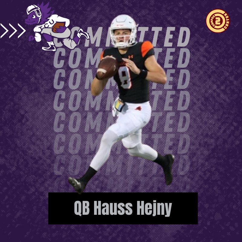 3⭐️ QB Hauss Hejny committed to TCU! #GoFrogs #DFWBig12Team 

Hauss is electric as a runner. Pair that with his arm and accuracy, he’s going to be a CFF asset for you in the Sonny Dykes offense!