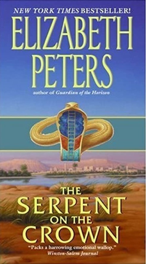 On to #17 'The Serpent on the Crown'. 
#readingamelia #ElizabethPeters #BarbaraMertz #AmeliaandEmerson #historicalfiction #EgyptianMysteries #historicalmysteries #archaeologicalmysteries
#cosymysteries #booktwt