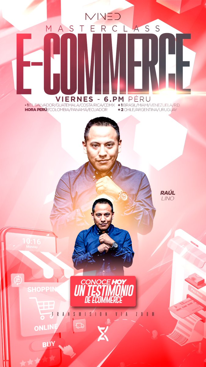 _ibrrx's tweet image. 🛒  MASTERCLASS E COMMERCE con Raul Lino
🔗 PEDIME EL LINK 🤩 
⌚️ Hora:
18:00 Perú 🇵🇪
#ecommerce #masterclass