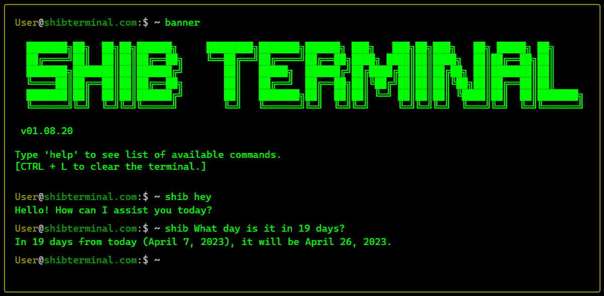 Shib Terminal tweet media