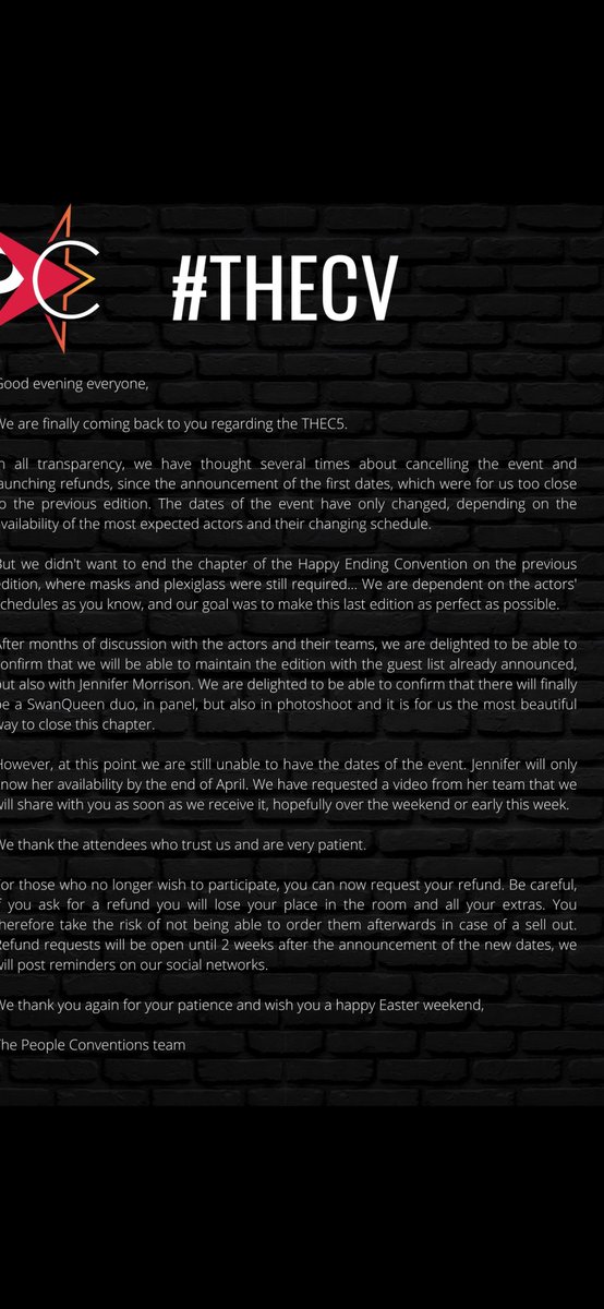 We're delighted to be able to confirm that we'll be able to maintain the edition with the guests announced but ALSO with Jennifer Morrison.. We'll finally have a SQ duo in panel"........ Excuse me???? Not me being excited about this... No please.. 💐💐💐