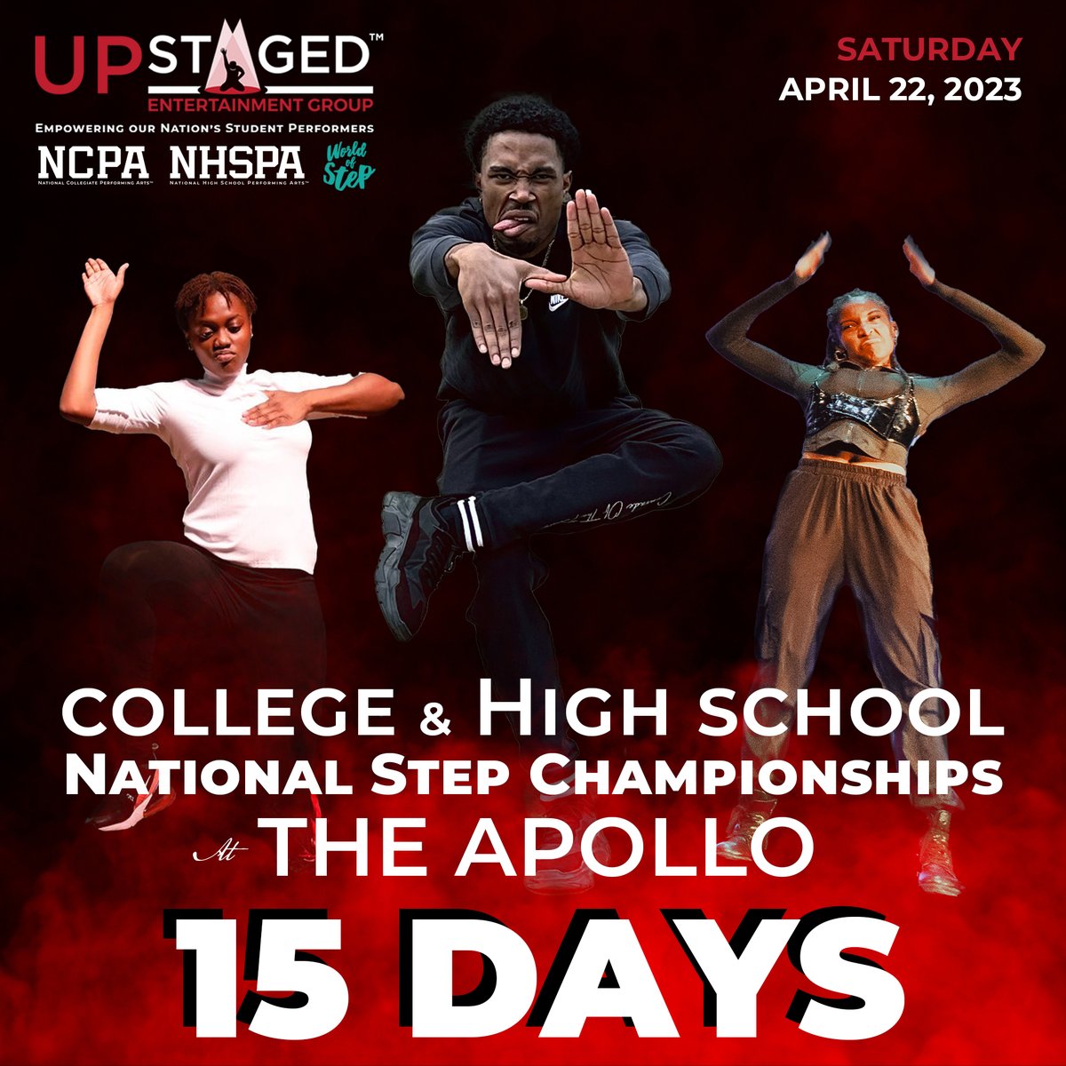 ONLY 15 DAYS UNTIL THE NATIONAL CHAMPIONSHIPS!!?? 😱 April 22 is almost here! ✨ Grab your tickets today &amp; come join the fun in 2 weeks  👉ticketmaster.com/event/00005E70…