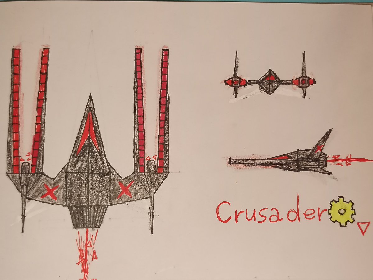 SchizFitter's tweet photo. Just made a basic fictionship at the disposal of I.U.I.A.!
Armed with two railguns and amazing engine, but has a serious lack of toughness. This vehicle appreciates pilot's accuracy and carefulness. 📏
#IUIA https://t.co/kgIhJ6Skod