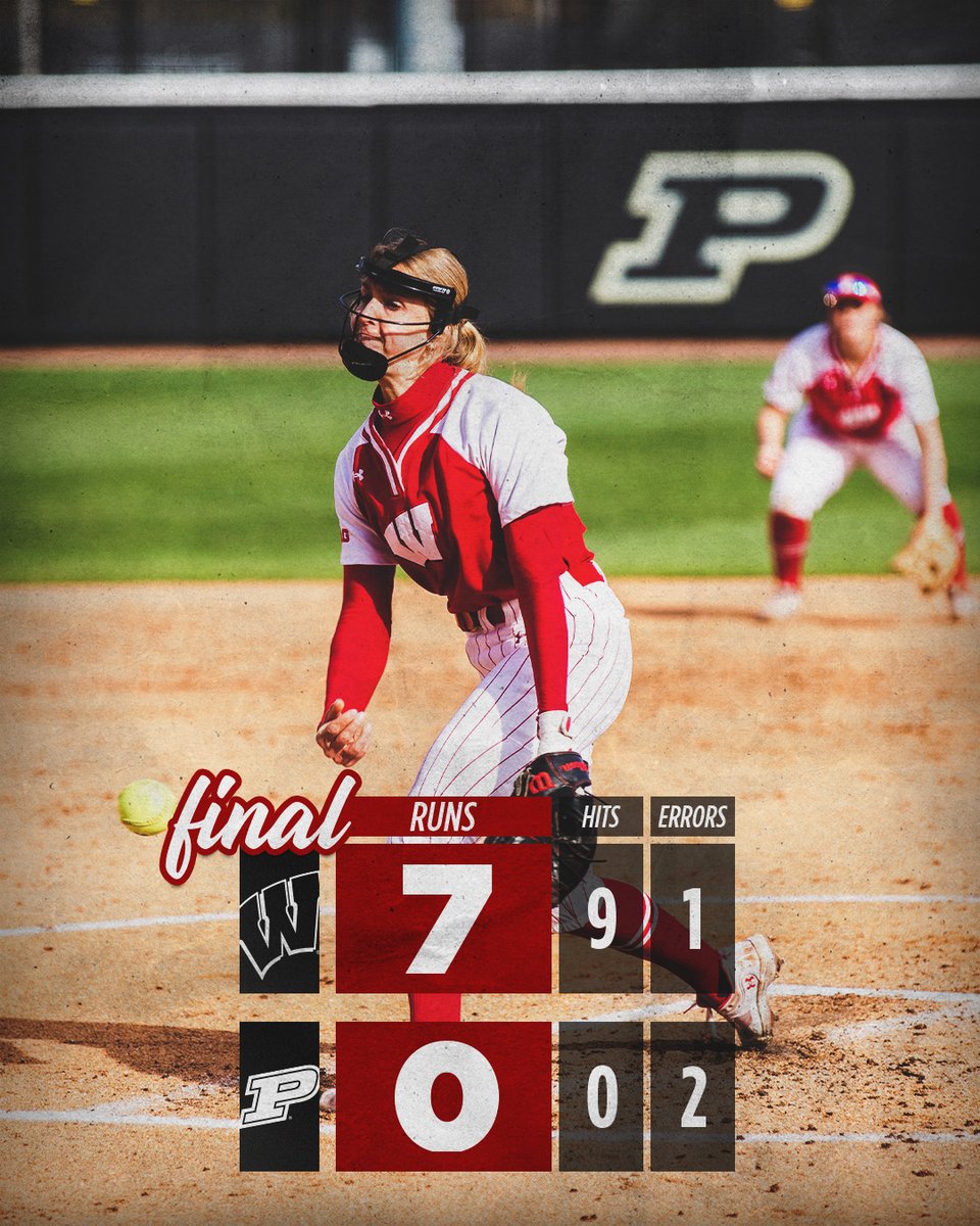 MADDIE SCHWARTZ THROWS A NO-HITTER FOR JUST THE 11TH TIME IN PROGRAM HISTORY‼️

#OnWisconsin