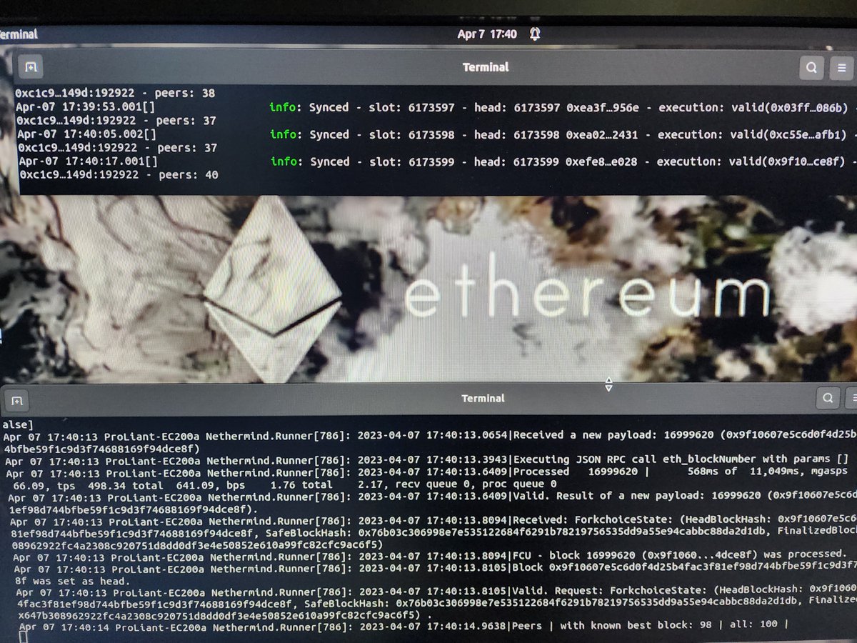 eprdude's tweet image. @ethereum @nethermindeth @ChainSafeth @lodestar_eth #clientdiversity

Thanks to all the devs busting their asses and to the community. Love this shit and proud to be a part of it!