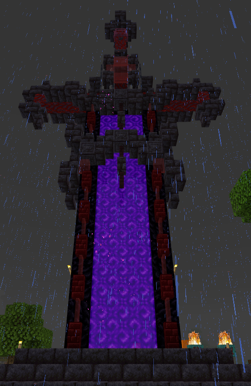 shackfuland's tweet photo. Town/Shopping District Portal to the hub! #minecraft #shackfuland https://t.co/zmR9SHb7DH