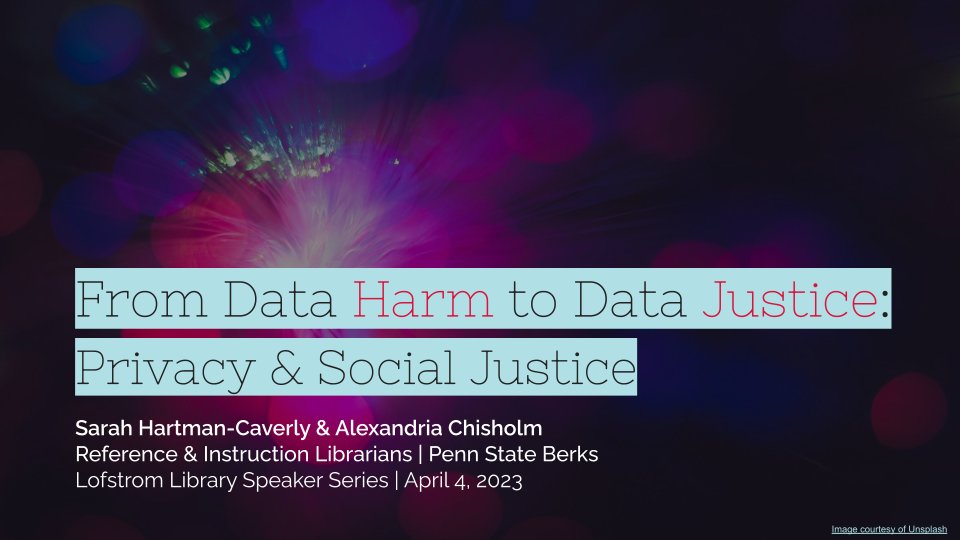 Digital_Shred's tweet photo. @psulibs From Data Harm to Data Justice webinar recording and slides now available!
https://t.co/gCpBIJeRNY

Citing @hypervisible + @dgolumbia, @shoshanazuboff, @ruha9, @doctorow, @DataJusticeLab, @veronicabarassi, @PopTechWorks, @FryRsquared, @brianchristian, @themarkup + more!

#ICYMI https://t.co/A34thHvpxN