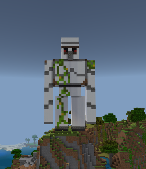 shackfuland's tweet photo. Wouldn't want to mess with this guy! A live iron farm inside too! #minecraft #shackfuland https://t.co/4kj1mZfP6y