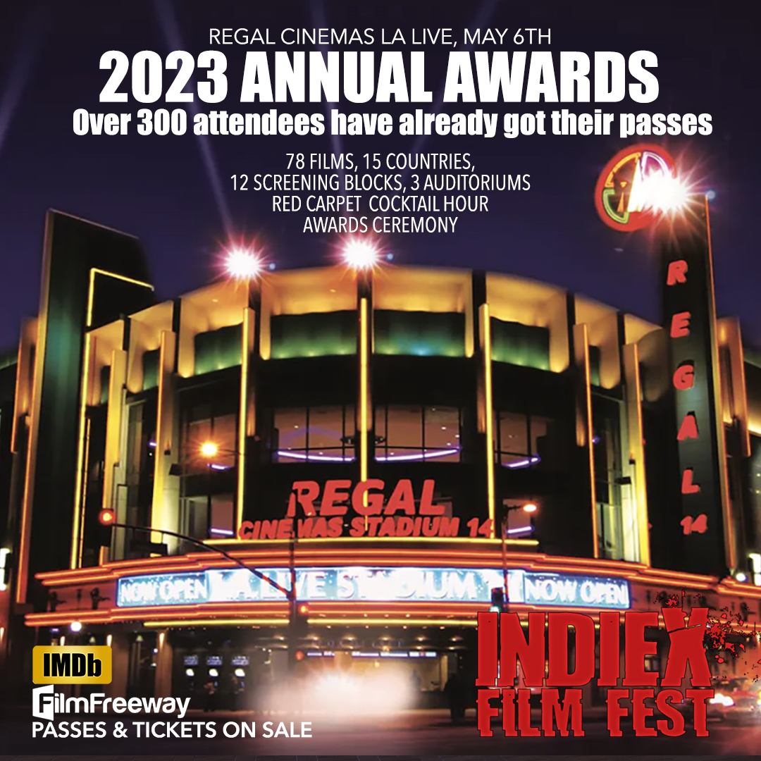 Regal Cinemas LA Live, May 6h
IndieX 2023 Annual Awards.

Full program:
indiexfest.com/indiex-annual-…
#SupportIndieFilm