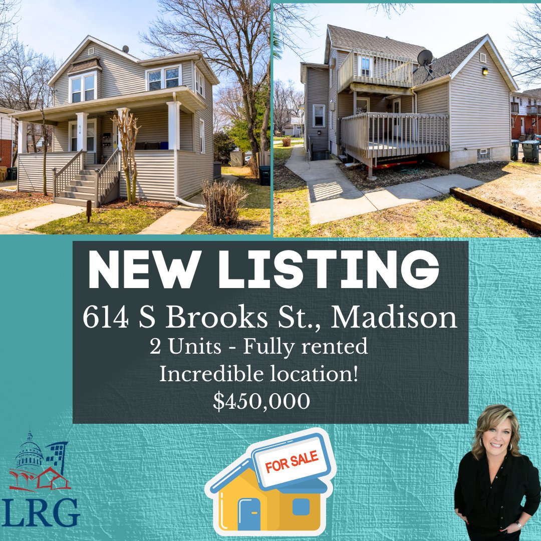 TamaraMcDougal's tweet photo. New Listing - Great 2 Flat - Fabulous location!
614 S. Brooks St., Madison, 2 Flat, many updates!
#tamaramcdougalrealestate #tamarasellsmadison #SOLD #madisonwi #homes #listwithme #buywithme #seller #madison #multifamily #multiunit #multiunitinvesting #multiunits https://t.co/k8XE8lCqfN