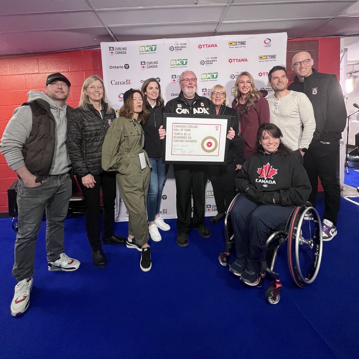 CurlingCanada's tweet photo. Some of Canada’s top athletes came out to celebrate Gerry’s induction 🥌 https://t.co/mCb8FpDIw1