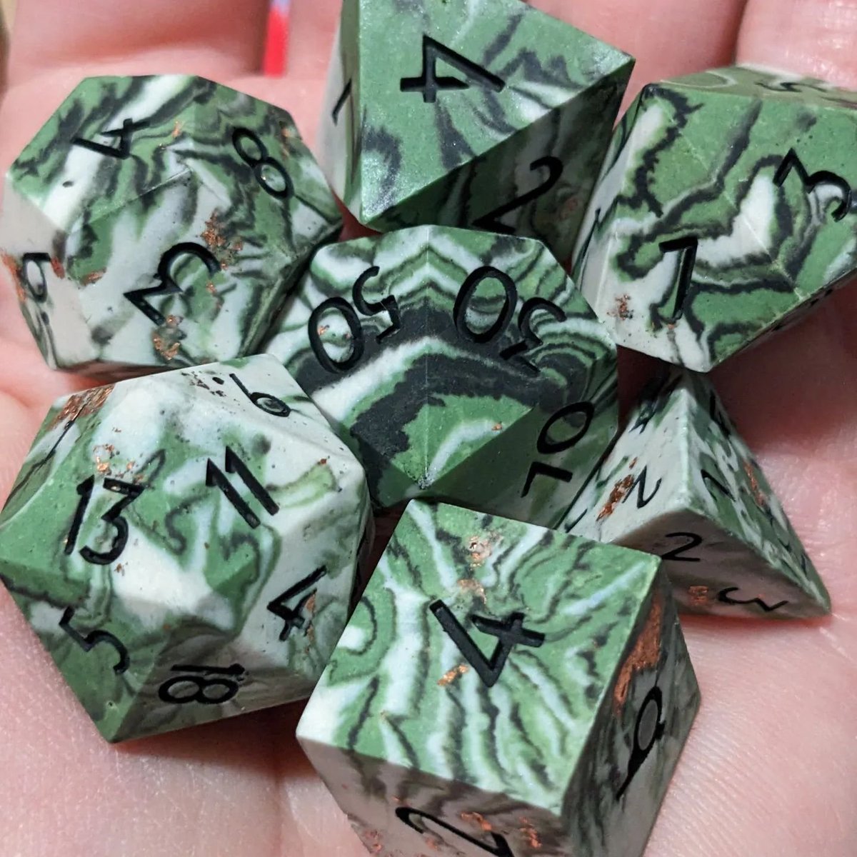 detectmagicdice's tweet image. Something Something Lord Of The Rings Name

Sometimes I love naming dice, and sometimes I just want to brainlessly share photos. Guess which it is today?

#fauxstonedice #handmadedice #sharpedgedice #druiddice #rangerdice
