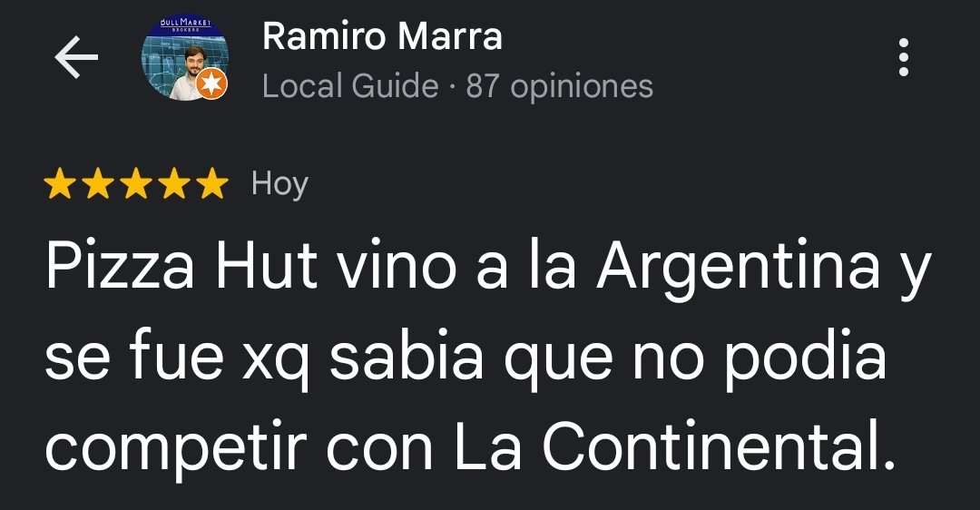 Ayudemos a una de las mejores pizzerias del pais <a href="/La_Continental/">La Continental</a>