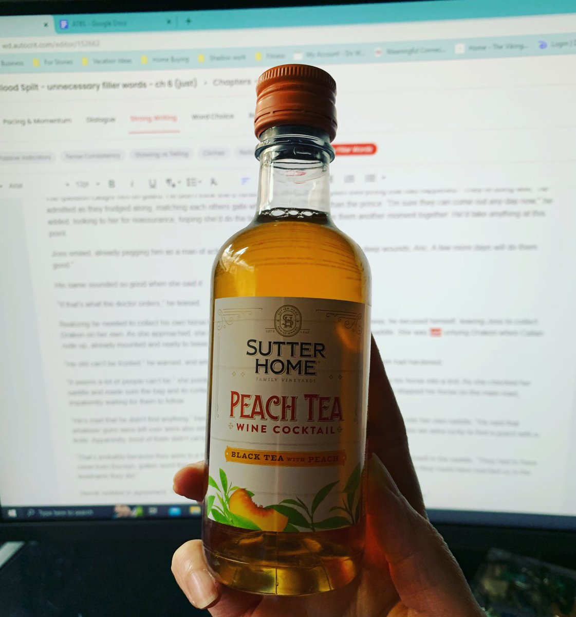 AMDunnewin's tweet photo. Why Netflix and chill when you can edit and cry? 🥲

Adding the final revisions to ALL THE BLOOD SPILT, and I’m pre-celebrating with a little wine… 😏

#igotjokes #fridaynight #amediting #allthebloodspilt #book2 #allthedarksoulstrilogy #wineaboutit #sutterhome #netflixandchill https://t.co/x4AKZEgN9n