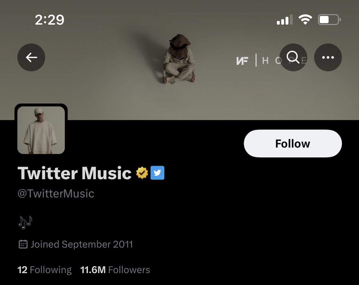 NFrealmuic's tweet photo. .@TwitterMusic changed their layout to NF 🤍🤍 https://t.co/SNvGsFNxw8