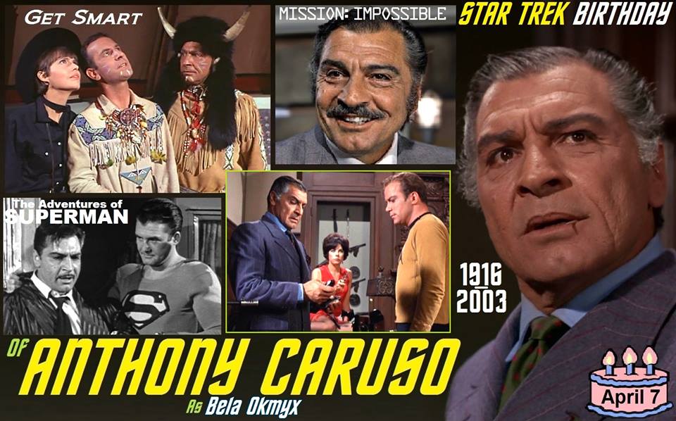 Remembering Anthony Caruso, born April 7, 1916 and passed away on April 4, 2003.
#anthonycaruso #startrek #apieceoftheaction #getsmart #missionimpossible #superman #theadventuresofsuperman #belaokmyx #april7 #birthday #TodayInNerdHistory
More Info
facebook.com/TodayInNerdHis…