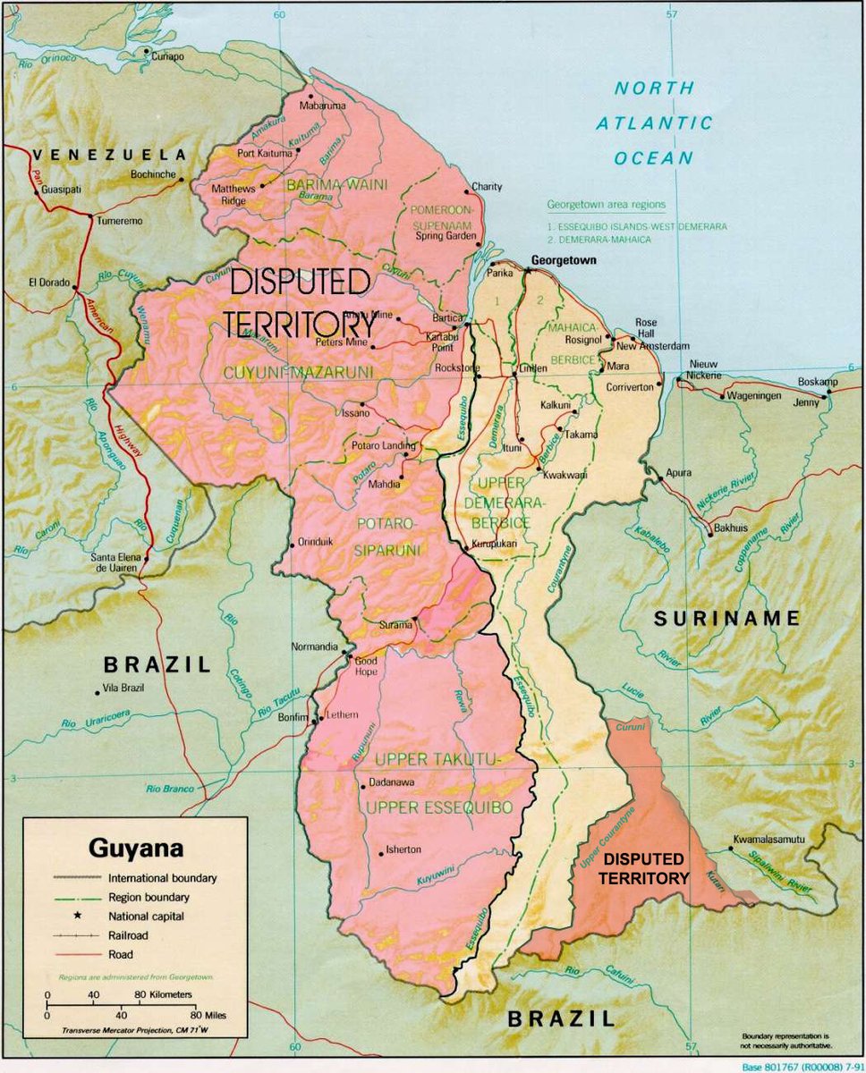 SurinameCentral's tweet photo. Meet Guyana, Guyana is Claiming the Guayana Esequiba (Left) from Venezuela and the Tigri Area (right) from Suriname. Suported by the British they Manipulated Borders and put them on their Maps and till this day broadcast it to the world. Help me show them the truth 🔁 https://t.co/4bUkSE5G3M