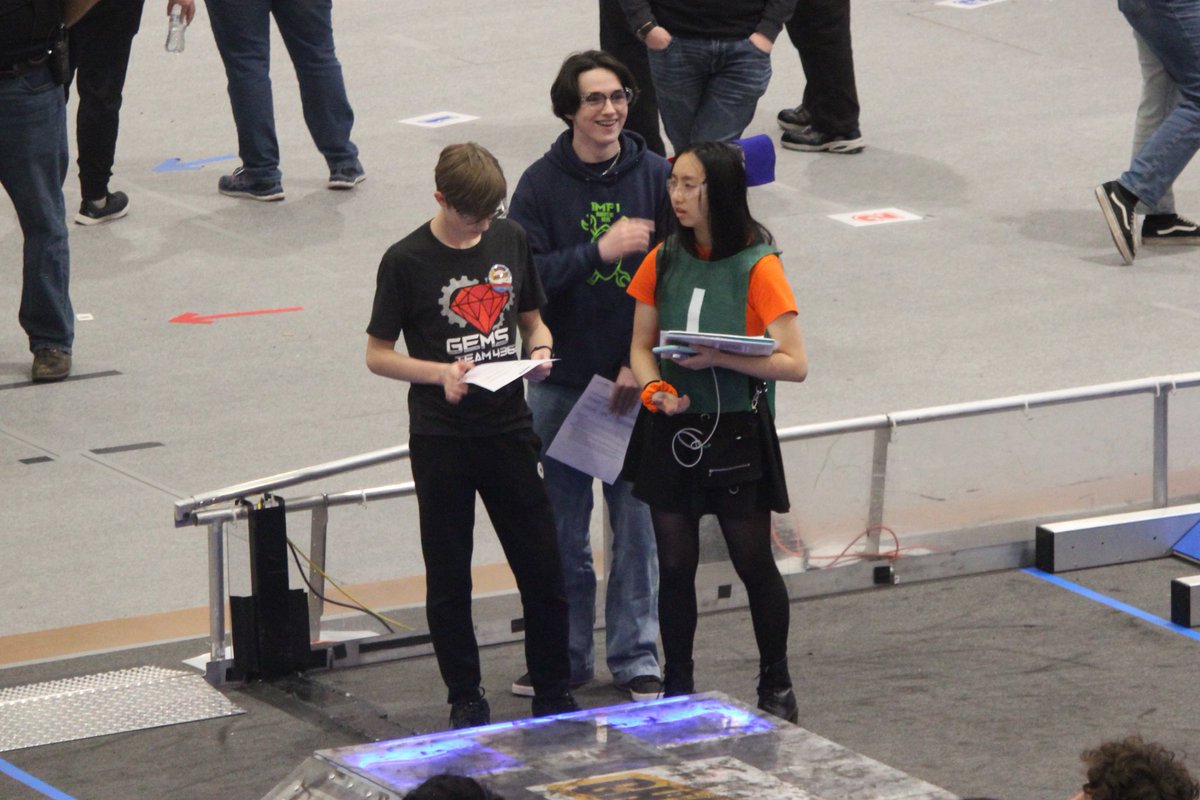 FRC862's tweet photo. The number 1 alliance has been formed on the DTE Foundation field! As the captains, 862 has selected team 4362 CSPA Gems, and team 1025 Impi Robotics to get Charged Up with us tomorrow during the Playoffs! 🧡❤️💙

#AAAAA #firstforward #frc862 #omgrobots #ChargedUp #week6 https://t.co/nIR1kDvq3f