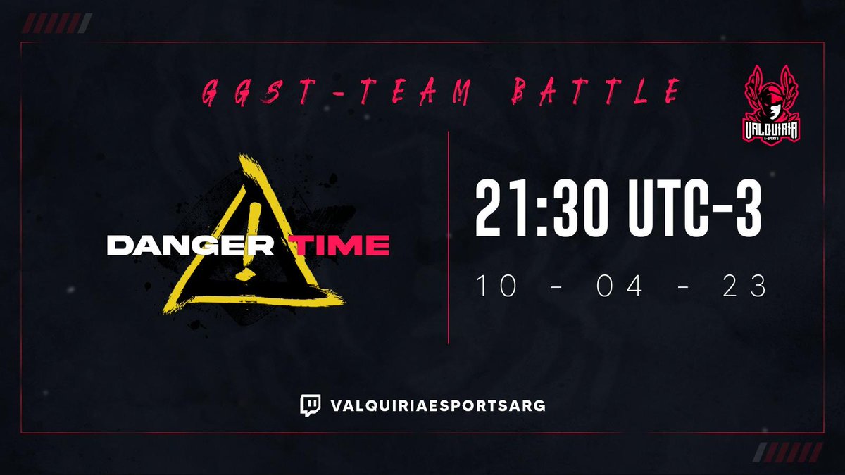 ValquiriaGames's tweet photo. IT'S DANGER TIME!
Este lunes 10/4 tendremos otra edición de nuestro #DangerTime, con 4 peleas imperdibles de Strive!!
1⃣ Sonic-X vs DSR
2⃣ Alonso vs Ivexx
3⃣ Trinki vs Rubik
4⃣ Satias vs Goldyr
Más inforación abajo⬇️⬇️⬇️
#SomosValquiria #DarkWinter #GGST #Esports #TeamvsTeam https://t.co/aK9iOk08b4