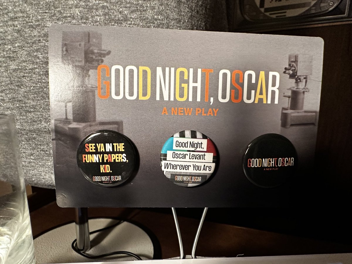 BrigidNYC's tweet photo. GOOD NIGHT, OSCAR BROADWAY
#1stPreview
#MERCH!
#GoodNightOscar @GoodNightOscar
#SeanHayes https://t.co/ifg7QHbhtm