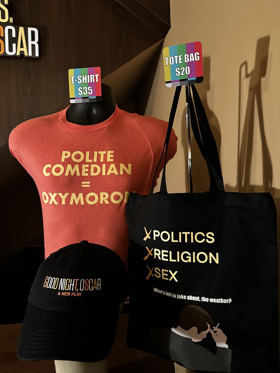 BrigidNYC's tweet photo. GOOD NIGHT, OSCAR BROADWAY
#1stPreview
#MERCH!
#GoodNightOscar @GoodNightOscar
#SeanHayes https://t.co/ifg7QHbhtm