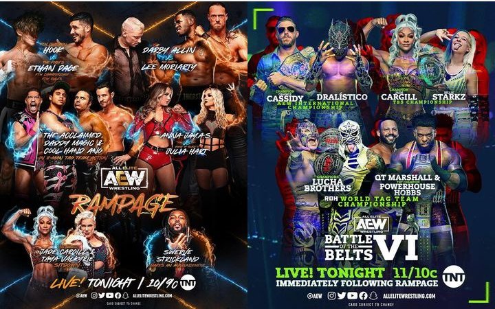 Balor_Club10's tweet image. Tonight's wrestling. #AEWRampage #battleforthebelts