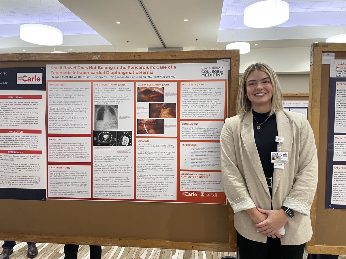 Great #research day here <a href="/ILLINOISmed/">Carle Illinois Med</a>! Honored to have 2 out of our 3 posters win awards! Strong work @MeaganMcNic &amp; <a href="/hiimrichieli/">Richie Li</a> for well-delivered presentations!  💪🏾