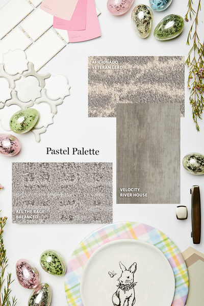 We're loving all the Easter vibes 🐰🐣🌷 Looking for more spring design inspiration? Visit our Virginia Beach flooring and design showroom located in the heart of Kempsville. Featured: Phenix Flooring #vabeach #home #easterdecor #SpringVibes bit.ly/3va2pN9
