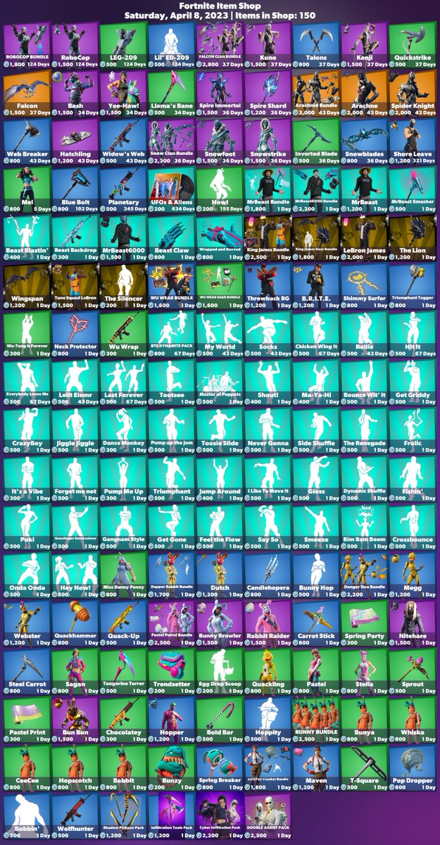 FireMonkey's tweet photo. 🛒 #Fortnite Item Shop
⏰ Saturday, April 8, 2023

💚 Use code 'FireMonkey' to support me! #EpicPartner https://t.co/wzIbnXUamo