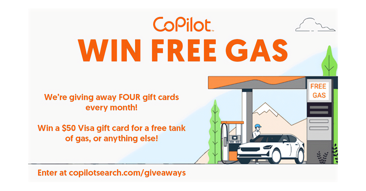 GooseGiveaways's tweet photo. Hit the open road with a FREE tank of gas! ๐๐จ Enter the CoPilot Gas Card Giveaway for a chance to win one of four $50 Visa gift cards each month! https://t.co/bIxoBIwkhs Ends 6/30 - US
#RoadTrip #Wanderlust #GasCard #Giveaway #TravelSweepstakes #wingiftcard @copilotsearch https://t.co/oXoX8u7M3z