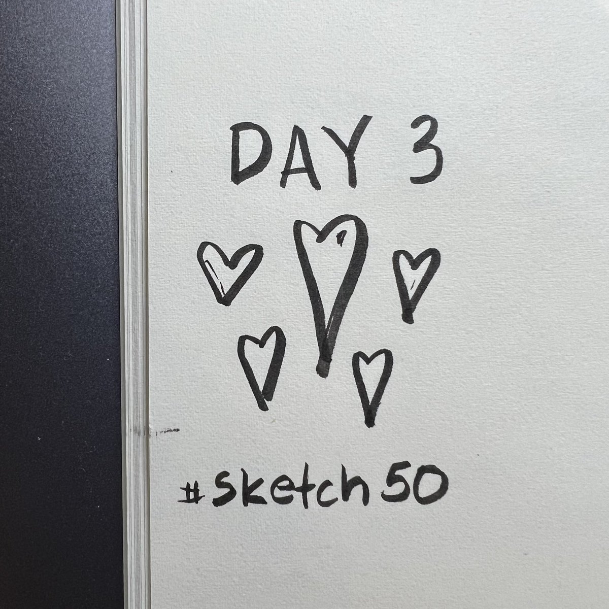 I’m so behind on #sketch50 but today is our first day of Spring Break and I really enjoyed catching up! Day 3 - heart