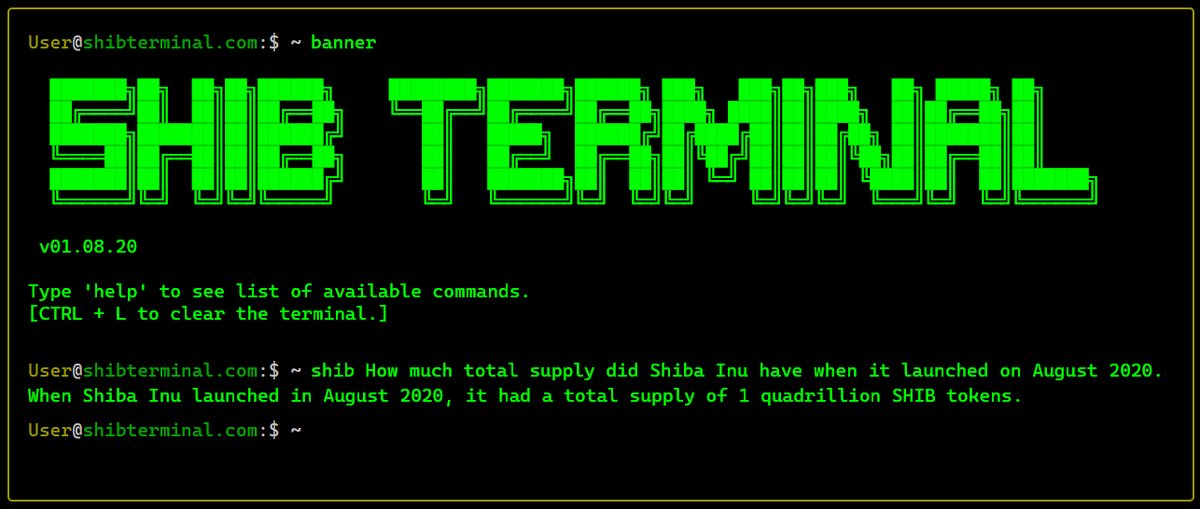 Shib Terminal tweet media