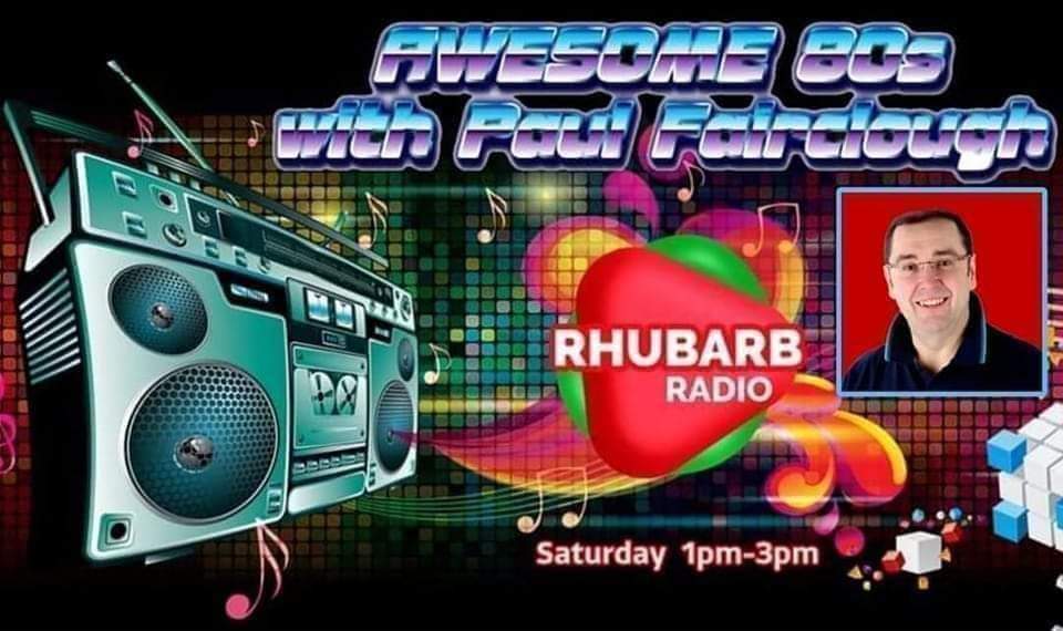 rhubarbradio's tweet photo. 🎶🎶 Love your 80s music? Then you'll love Paul Fairclough's "Awesome 80's" show Saturday afternoon from 1pm. Just the biggest hits from a decade filled with what else but awesome tunes! 🎶🎶💃🕺

#pontefract #castleford #Wakefield #Dewsbury #batley  #proudtobelocal #80smusic https://t.co/mzvJJb9bcL