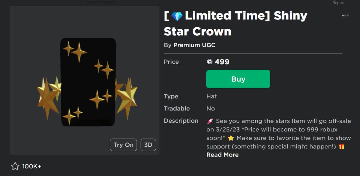 rbxunderatedUGC's tweet photo. Older description also  @InsanityAustin also botted hes  the favorites on the shinny star crown https://t.co/rbWrPwwmwo