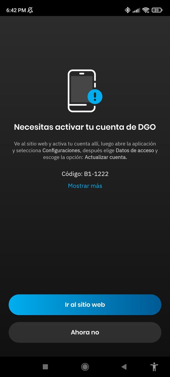 wdominguezc's tweet photo. @DIRECTVGOAyuda no ingresa a Directv Go, pide activar cuenta, se realizan los pasos pero nada https://t.co/wRTMT2NsgW